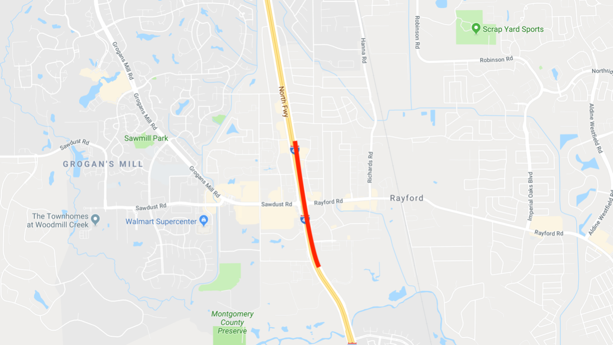 45 Closure At Rayford/Sawdust