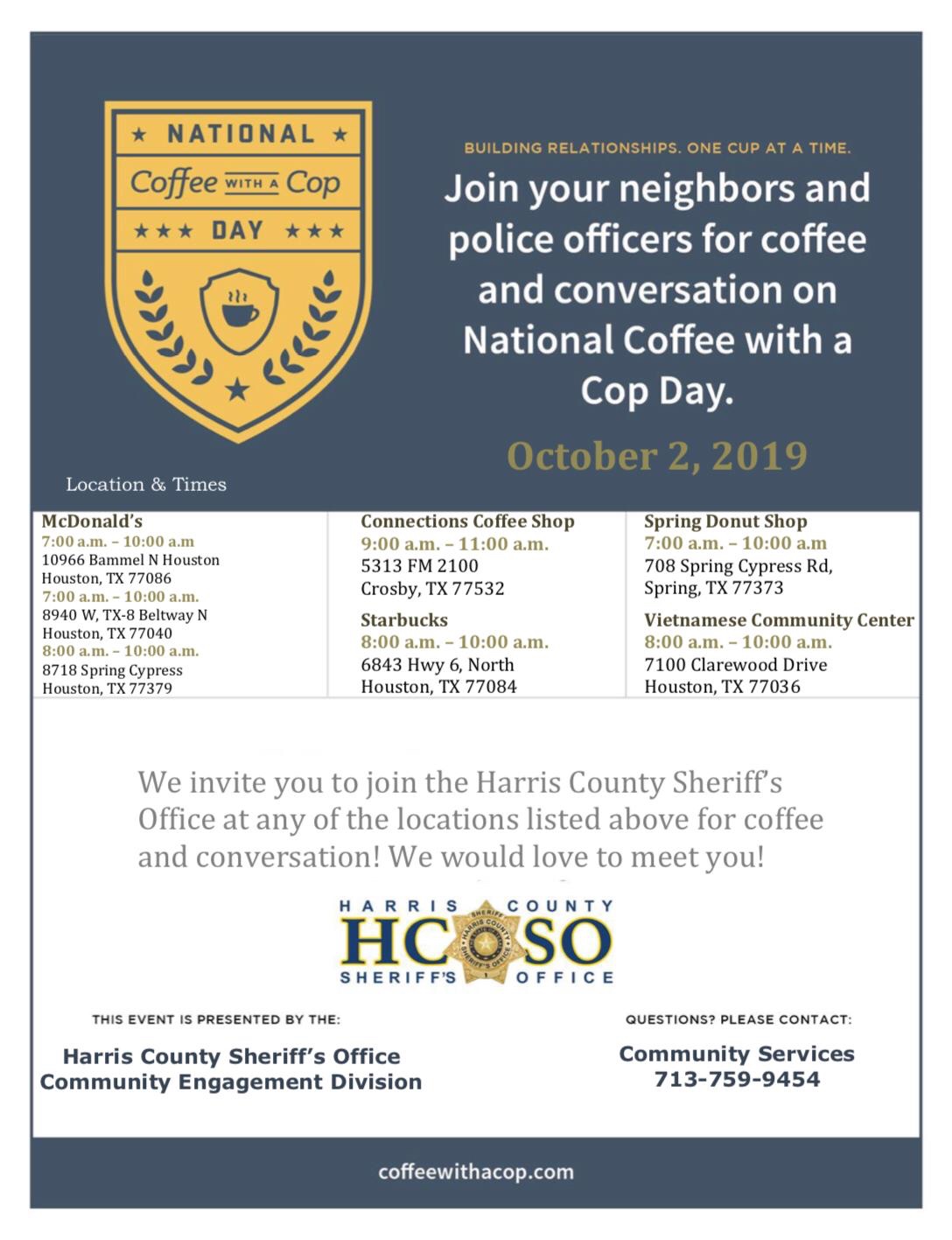 National Coffee With A Cop Day