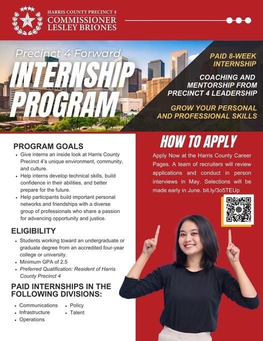 Harris County Precinct 4 Summer Internship Program